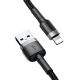 6. Kabel Baseus Cafule USB-A / Lightning 2.4A QC 3.0 0.5 m - czarno-szary
