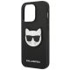 6. Etui Karl Lagerfeld Saffiano Choupette Head Patch na iPhone 14 Pro Max - czarne