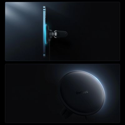 12. Ładowarka indukcyjna do samochodu MagSafe 15W USB C 25W Baseus CW01 - czarna