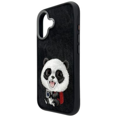 6. Etui Nimmy Big Eyed Pet 2.0 Panda do iPhone 17 - czarne