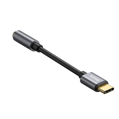 3. Adapter Baseus L54 do słuchawek USB-C / mini jack 3.5mm DAC 24 bit 48 KHz - szary