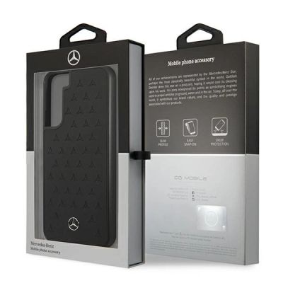 8. Etui Mercedes Leather Stars Pattern na Samsung Galaxy S22+ - czarne