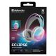 12. DEFENDER SŁUCHAWKI Z MIKROFONEM ECLIPSE RGB BIAŁE 62440