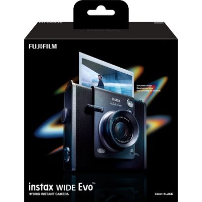 20. Hybrydowy aparat natychmiastowy FUJIFILM Instax WIDE Evo Black EX D CMOS Czarny