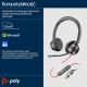 71. POLY Zestaw słuchawkowy Blackwire 8225 Stereo USB-C + przejściówka USB-C/A