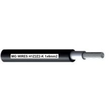 Przewód fotowoltaiczny // MG Wires // 1x6mm2, 0,6/1kV czarny H1Z2Z2-K-6mm2 BK, opakowanie 50m
