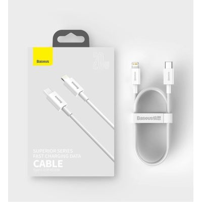 13. Kabel Baseus Superior Series USB-C / Lightning PD 20W 1 m - czarny