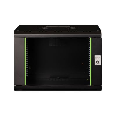 36. Digitus Szafa sieciowa wisząca Unique 19" 7U rack 600x450, drzwi szyba, czarny, niedzielona, złożona, 100kg