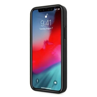 5. Etui BMW Leather Perforate Sides na iPhone 12 Pro Max - czarne
