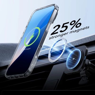 4. Zestaw etui ESR Classic Hybrid Kickstand Halolock MagSafe z podstawką + szkło hartowane na iPhone 16 Pro - przezroczyste