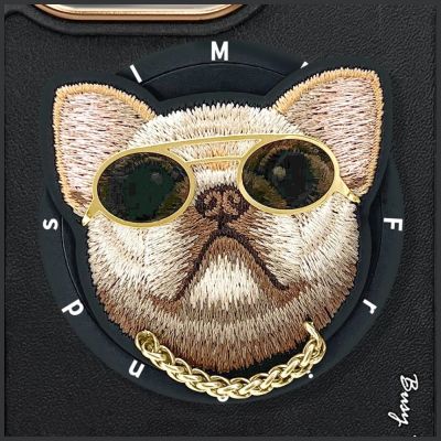 8. Etui Nimmy Glasses Cool Dog MagSafe do iPhone 16 Pro - czarny