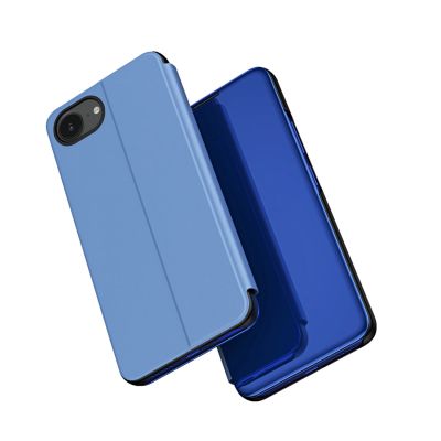 Etui Clear View Case na iPhone 16e / 17e pokrowiec z klapką - niebieskie