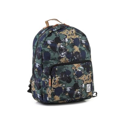 3. PLECAK THE SOCIETY PACK XCLASSIC BACKPACK GREEN CAMO ALLOVER 181CPR702-74