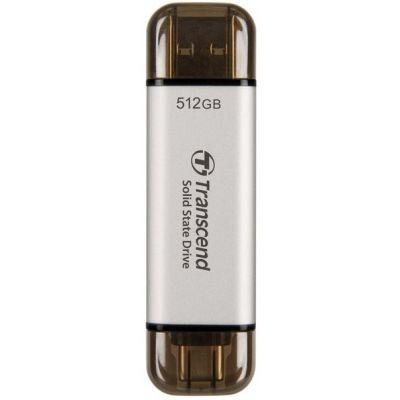 Transcend ESD310 512 GB USB Type-A na USB Type-C 3.2 Gen 2 (3.1 Gen 2) Srebrny