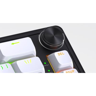 18. HATOR Skyfall Wireless 65 klawiatura Gaming USB + RF Wireless + Bluetooth QWERTY US English Czarny, Biały