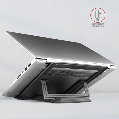 4. Axagon STND-L stojak na laptop Podstawka na notebooka Szary 40,6 cm (16")