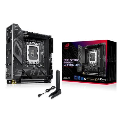 7. ASUS ROG STRIX B860-I GAMING WIFI Intel B860 LGA 1851 (Socket V1) mini ITX