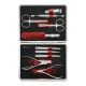 2. Zestaw do manicure Zwilling Classic Inox – skórzane etui, 10 elementów - Czerwony