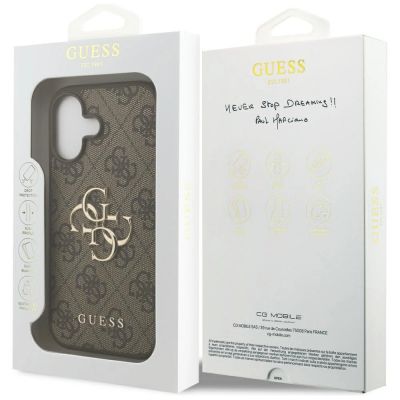 8. Etui Guess 4G Big Logo do iPhone 17 - brązowe