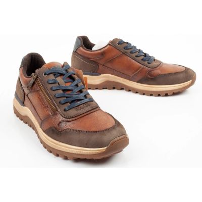 7. Wrangler buty męskie sneakersy Wriv buty casualowe brązowe