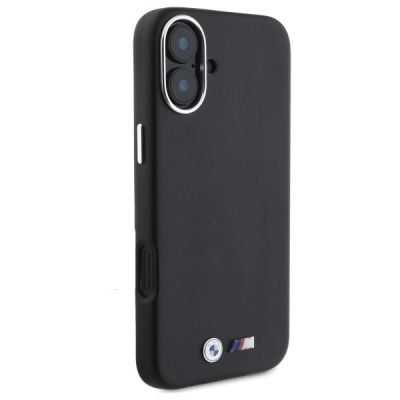 4. Etui BMW M Smooth Full Wrapped Metal MagSafe na iPhone 16 Plus - czarne