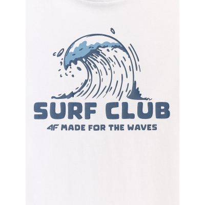6. T-shirt bawełniany chłopięcy 4F 4FJRSS26TTSHM3901-10S