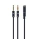 Kabel GEMBIRD CCA-418M (Mini Jack x2 M - 4-Pin, Jack stereo 3,5 mm F; 0,20m; kolor czarny)