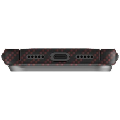 4. Etui UNIQ Keva EDGE Magclick Charging na iPhone 17 Pro - pomarańczowe