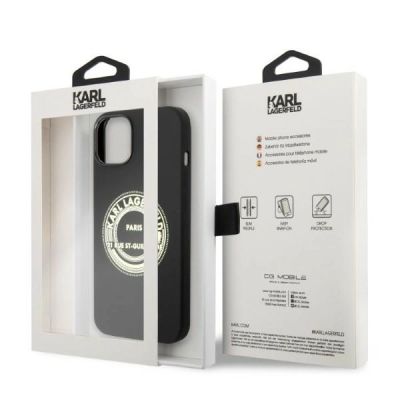 8. Etui Karl Lagerfeld Silicone RSG na iPhone 14 Plus - czarne