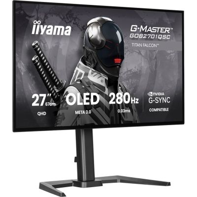 3. iiyama G-MASTER GOB2701QSC-B1 monitor komputerowy 68,6 cm (27") 2560 x 1440 px 2K Ultra HD OLED Czarny