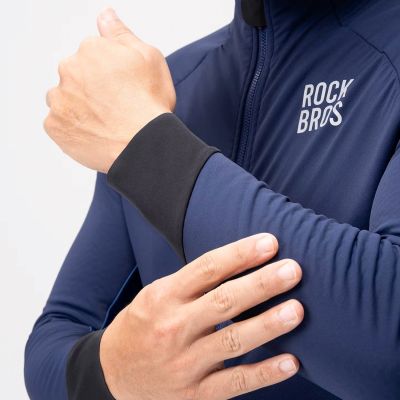 4. Kurtka rowerowa Rockbros YDWT014 zimowa polarowa dwuwarstwowa rozmiar XL - niebieska