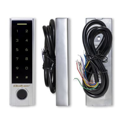 9. QOLTEC ZAMEK SZYFROWY DOTYKOWY TITAN Z CZYTNIKIEM LINII PAPILARNYCH | RFID | BT 4.0 | KOD | KARTA | BRELOK | DZWANEK | IP68