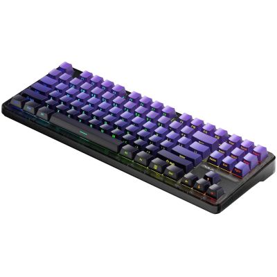 4. Klawiatura gasket F87 Pro Purple Black Gradient GrayWoodV4 switch RGB AULA