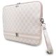 2. Pokrowiec na laptopa DKNY Sleeve Checkered Pattern Printed Stripes 14" - różowy
