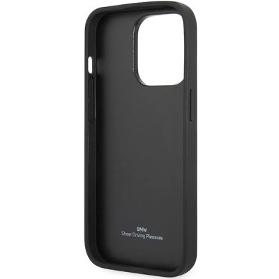 7. Etui BMW Leather Quilted na iPhone 14 Pro - czarne