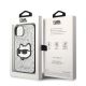 8. Etui Karl Lagerfeld Glitter Choupette Patch na iPhone 14 - srebrne