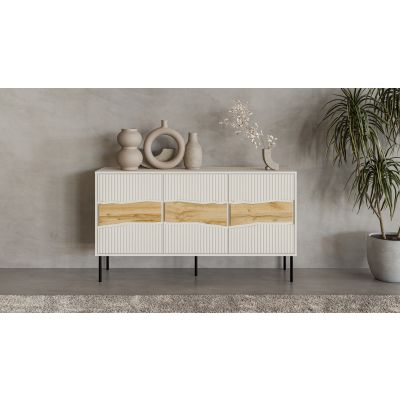 6. Komoda INSERTO 3D 143,5x40x80 kaszmir + LED