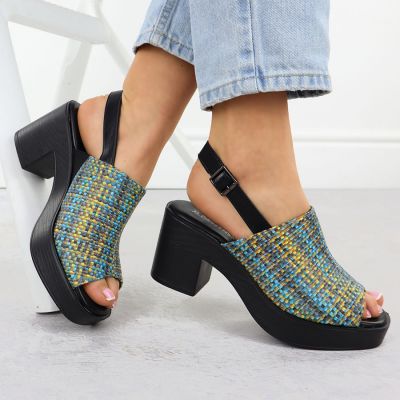 11. Sandały damskie na słupku plecionki M.Daszyński MR23126-7