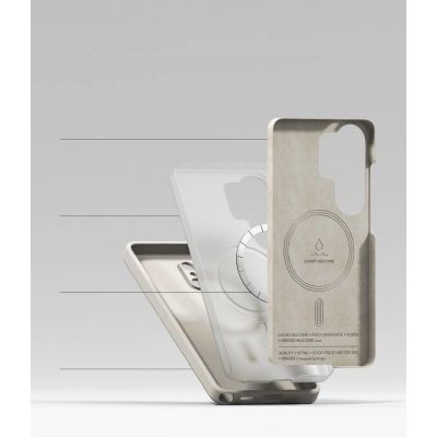 6. Etui Ringke Silicone MagSafe na Samsung Galaxy S26 Ultra - beżowe