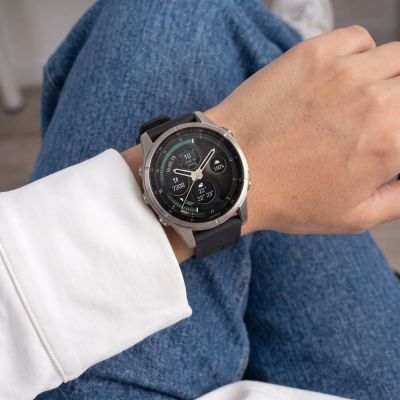 8. Pasek Tech-Protect Silicone na Garmin Fenix 5S / 5S Plus / 6S / 6S Pro / 7S / 8 / 9 / 9 Pro (43 mm) - czarny