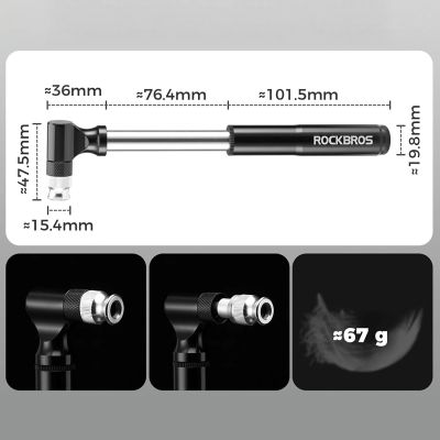 3. Zestaw narzędzi Rockbros JG-PB-11 z pompką i multitoolem łatki łyżki - czarny