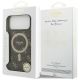 8. Etui Guess IML 4G Background MagSafe na iPhone 17 Pro - brązowe