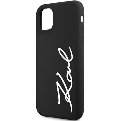 6. Etui Karl Lagerfeld Silicone Signature na iPhone 11 / Xr - czarne