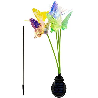 14. LAMPA SOLARNA TAŃCZĄCE NA WIETRZE MOTYLE 6 LED 72CM