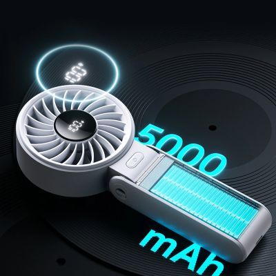 11. Mini wentylator Jisulife Handheld Fan Life7 3600mAh przenośny wiatraczek USB - szary