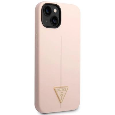 4. Etui Guess Silicone Triangle na iPhone 14 Plus - różowe