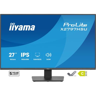 15. iiyama ProLite X2797HSU-B1 monitor komputerowy 68,6 cm (27") 1920 x 1080 px Full HD LED Czarny