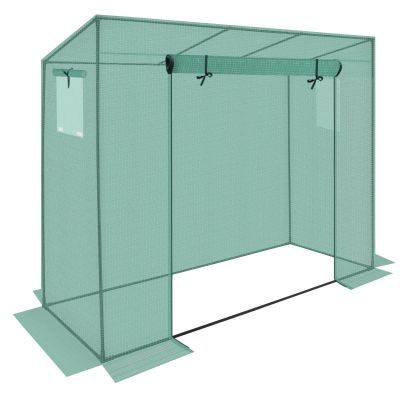 33. SZKLARNIA DO POMIDORÓW OGÓRKÓW 200x77x168-150CM PE ZIELONA