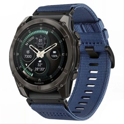 Pasek Tech-Protect Nylon Classic na Garmin Fenix 5X / 5X Plus / 6X / 6X Pro / 7X / 8 / 8 Pro / 9 / 9 Pro (51 mm) - granatowy