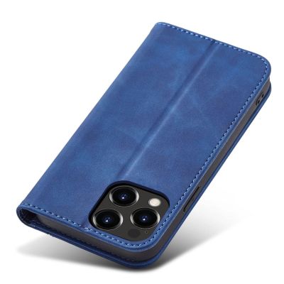 5. Magnet Fancy Case etui do iPhone 13 Pro pokrowiec portfel na karty kartę podstawka niebieski
